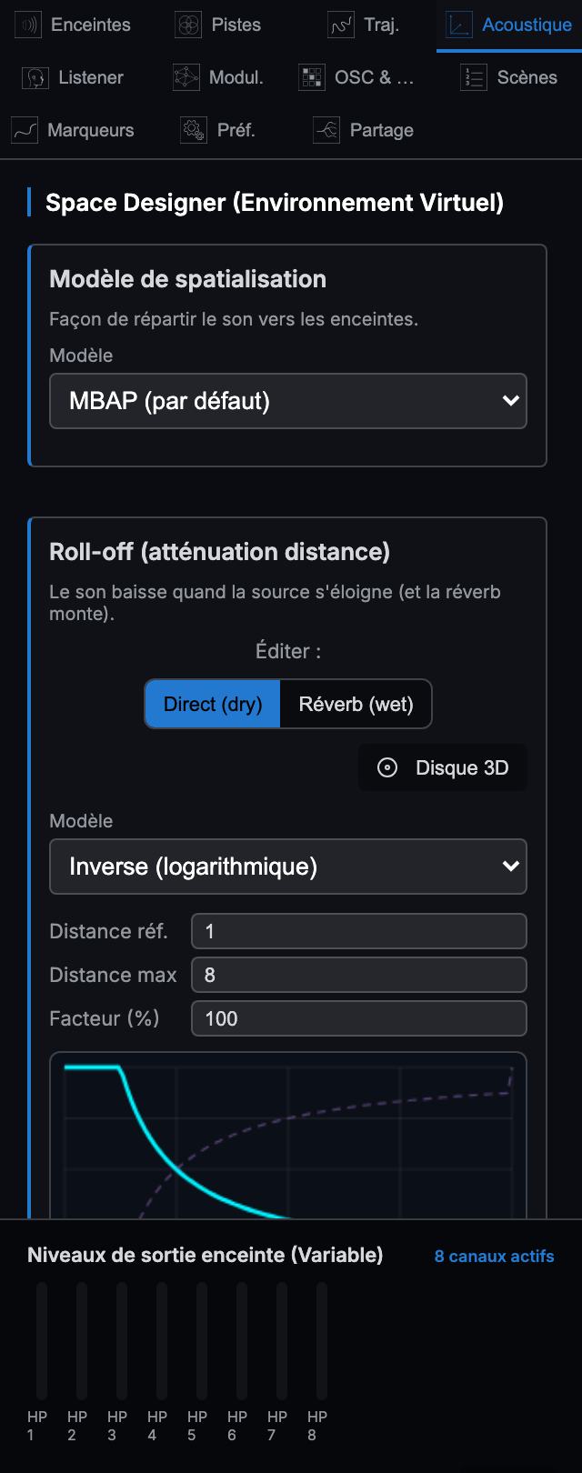 Calibration et roll-off